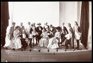 The cast of an amateur production of an unidentified play presented at Barnard College